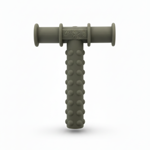 Gryzak Chewy Tubes  T - Grafitowy z Wypustkami