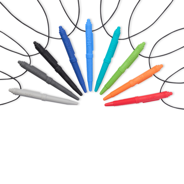 Długopis ARK w formie naszyjnika ( trzy wersje faktury gryzaka )