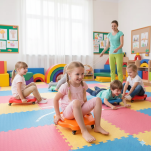 Deskorolka do terapii sensorycznej - Ruchowej Platforma z metalowymi kółkami - 8