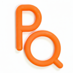 Gryzaki Chewy Tubes P & Q Gładkie Pomarańczowe 2szt (Etap.1)