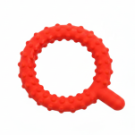 Gryzaki Chewy Tubes P & Q z Wypustkami Czerwone 2szt (Etap.2) - 2