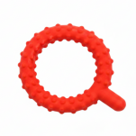 Gryzaki Chewy Tubes P & Q z Wypustkami Czerwone 2szt (Etap.2) - 2
