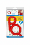 Gryzaki Chewy Tubes P & Q z Wypustkami Czerwone 2szt (Etap.2) - 4