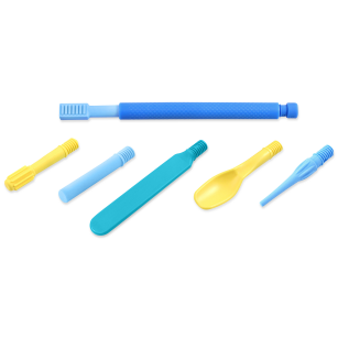 Travel Kit: Wibrator Logopedyczny Z-Vibe + 6 końcówek