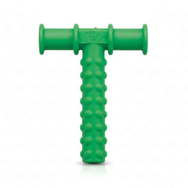 Gryzak Chewy Tubes  T- Zielony z Wypustkami