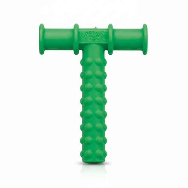 Gryzak Chewy Tubes  T- Zielony z Wypustkami