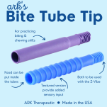BITE TUBE Tips , Gryzak - Końcówka Masująca do Wibratora Logopedycznego - Z Wypustkami - 7