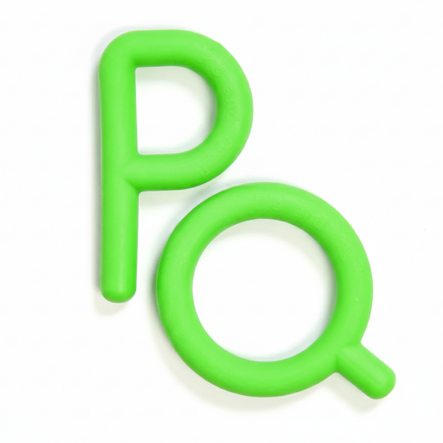 Gryzaki Chewy Tubes P & Q Gładkie Zielone 2szt (Etap.1)