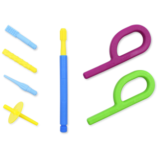 Starter Kit: Wibrator logopedyczny Z-Vibe + 4 nasadki + 2 gryzaki