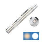 Latarka Laryngologiczna LED-USB - Metalowa ( dwa kolory światła )  - 3